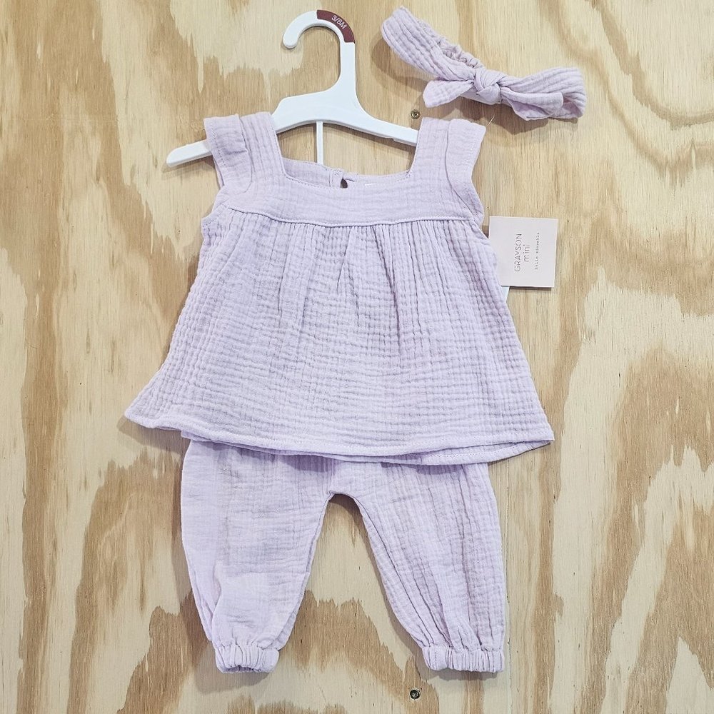 Baby Girls Light Purple 3pc Set
